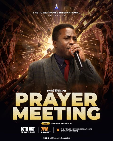 A prayer meeting flyer made with Church Space