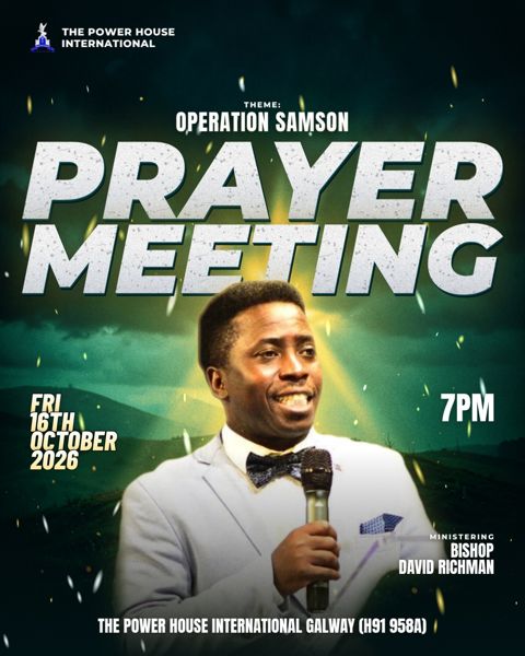 A prayer meeting flyer made with Church Space